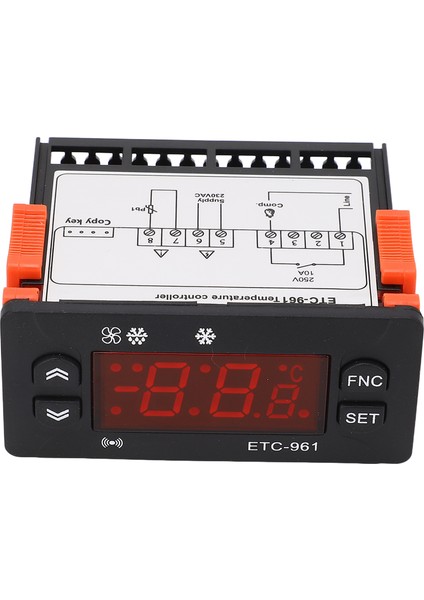 Dondurucu Sıcaklık Kontrol Cihazı Dijital Harici Fahrenheit Santigrat Anahtarlanabilir Soğutma Buz Çözme Kalibrasyon Termostatı 230VAC (Yurt Dışından) fiyatları