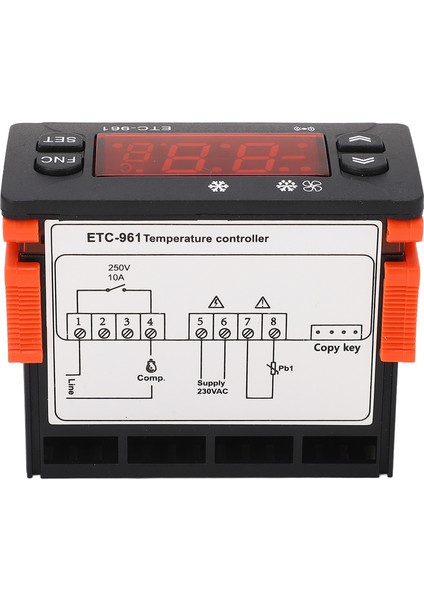 Dondurucu Sıcaklık Kontrol Cihazı Dijital Harici Fahrenheit Santigrat Anahtarlanabilir Soğutma Buz Çözme Kalibrasyon Termostatı 230VAC (Yurt Dışından) modelleri