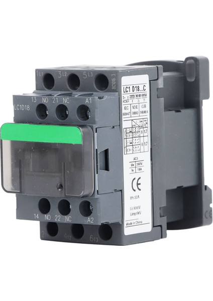 LC1D18 Ac Kontaktör 380V Nominal Gerilim Endüstriyel Elektrik Ac Kontaktör Değişimi 18A AC220V Gerilimi (Yurt Dışından)