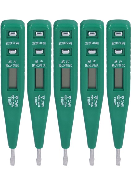 5 Adet Dijital Voltaj Test Kalemi Temassız Dc/ac Çok Fonksiyonlu Düşük Güç Tüketimi Güvenli Voltaj Dedektörü 12250V (Yurt Dışından)