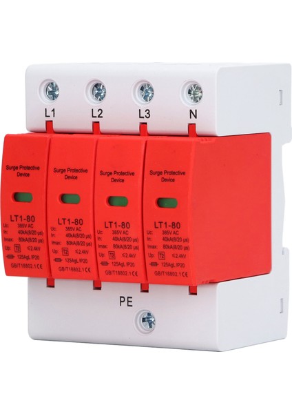 4p Aşırı Gerilim Koruması Aşırı Gerilim Koruma Cihazı Elektrik Sistemi Için 385VAC 40‑80KA (Yurt Dışından)