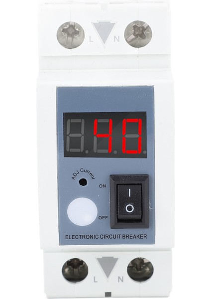 Ayarlanabilir Aşırı Akım Koruyucu Sınırlayıcı 1-40A Kendiliğinden Sıfırlanan Akım Koruyucu 110-300VAC 40-70Hz (Yurt Dışından)
