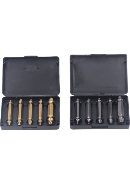 10 Adet Vida Çıkarıcı Yüksek Hızlı Çelik Altın Gümüş Hasarlı Vida Çıkarıcı Seti Endüstriyel Ekipmanlar Için (Yurt Dışından)
