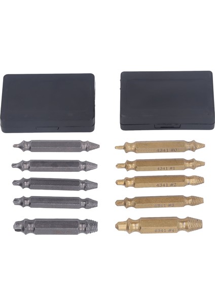 10 Adet Vida Çıkarıcı Yüksek Hızlı Çelik Altın Gümüş Hasarlı Vida Çıkarıcı Seti Endüstriyel Ekipmanlar Için (Yurt Dışından) fiyatları