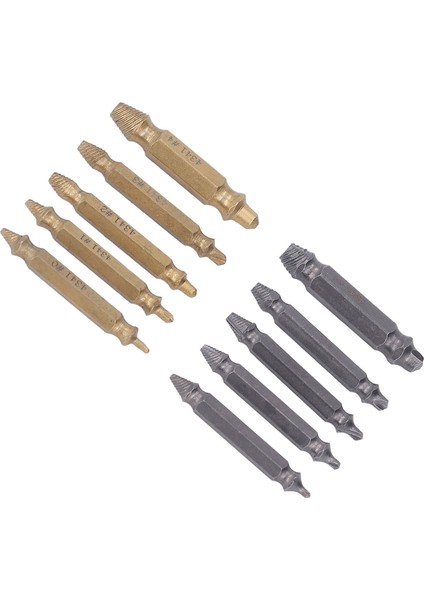 10 Adet Vida Çıkarıcı Yüksek Hızlı Çelik Altın Gümüş Hasarlı Vida Çıkarıcı Seti Endüstriyel Ekipmanlar Için (Yurt Dışından) modelleri