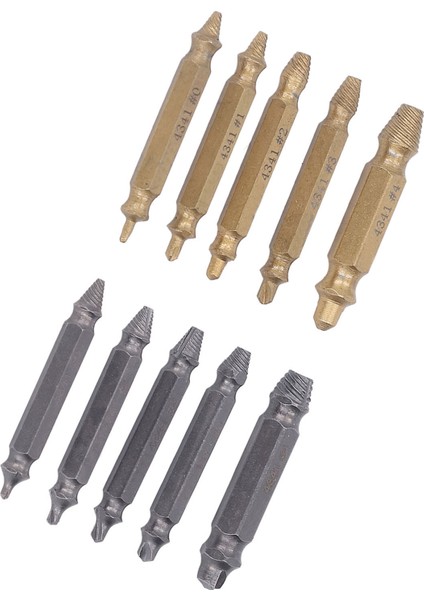 10 Adet Vida Çıkarıcı Yüksek Hızlı Çelik Altın Gümüş Hasarlı Vida Çıkarıcı Seti Endüstriyel Ekipmanlar Için (Yurt Dışından) fırsatları