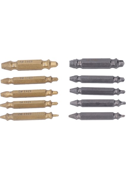 10 Adet Vida Çıkarıcı Yüksek Hızlı Çelik Altın Gümüş Hasarlı Vida Çıkarıcı Seti Endüstriyel Ekipmanlar Için (Yurt Dışından) indirimleri