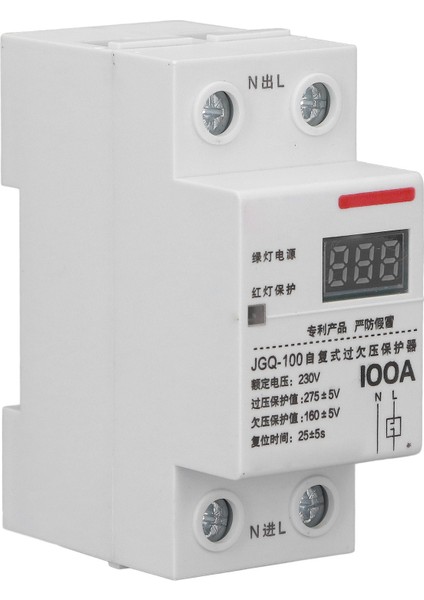 Aşırı Düşük Gerilim Koruyucu 100A Dın Raylı Otomatik Sıfırlamalı Gerilim Koruyucu Cihaz Kare Gösterge Ekranlı 230V (Yurt Dışından) indirimleri