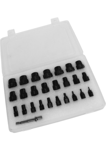 25 Adet Hasarlı Vida Çıkarma Seti Krom Molibden Çelik 3/8 Inç Kare Tahrikli Altıgen Başlı Vida Çıkarma Aleti (Yurt Dışından) fırsatları