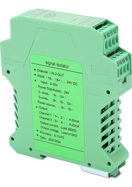 Dc Sinyal Izolatörü Akım Gerilim Vericisi Dın Ray Montajı 1 Giriş 2 Çıkış 0‑10V Ila 4‑20MA Glg (Yurt Dışından) modelleri