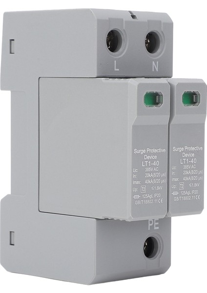 Aşırı Gerilim Koruma Cihazı Ac 385V 2p 40KA Düşük Voltaj 35MM Dın Ray Montaj Koruyucu Lt1‑40 (Yurt Dışından) modelleri