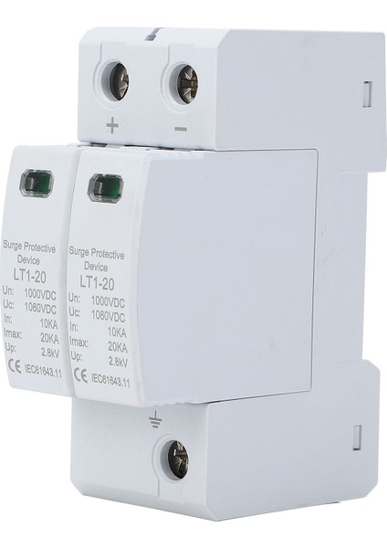 Aşırı Gerilim Koruma Cihazı 2p Pc 35MM Ray Montajlı Ev Gerilim Koruyucu DC1000V 10KA‑20KA (Yurt Dışından) fiyatları