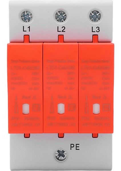 Aşırı Gerilim Koruma Cihazı Gerilim Koruması Parafudr Koruyucu 385V Ac 20‑40KA Ev 3p Için (Yurt Dışından)