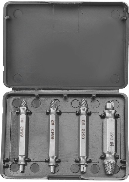 4 Adet Vida Çıkarıcı Yüksek Hızlı Çelik Çift Başlı Vida Çıkarma Aleti Kırık Soyulmuş Hasarlı Vidalar Cıvatalar Için (Yurt Dışından) fiyatları