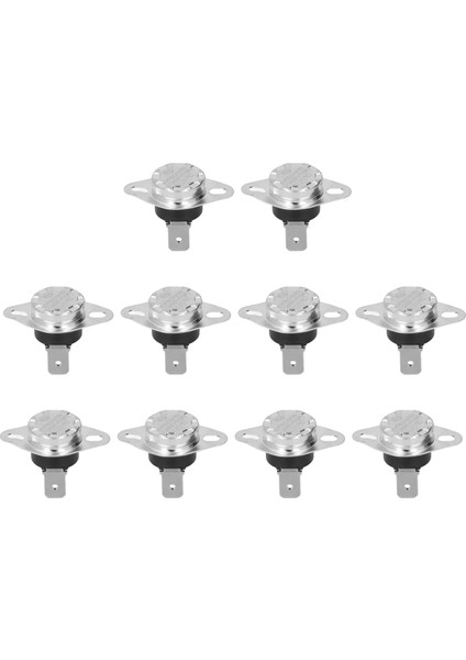 10 Adet Termostat Termal Anahtar Manuel El Sıfırlama Bimetalik Çip Sıcaklık Kontrol Anahtarı 10A 250V (Yurt Dışından)