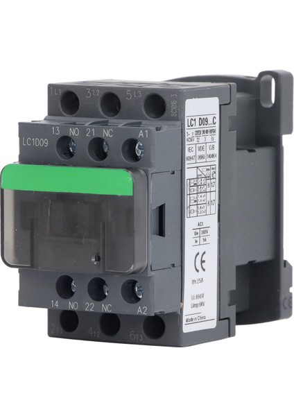 Ac Kontaktör 1no 1nc 9A 380V Yüksek Gerilim Bobini Gümüş Kontak Motor Kontrol Cihazı LC1D09 220V (Yurt Dışından)