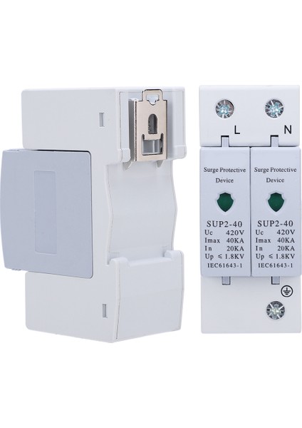 2 Adet Aşırı Gerilim Koruma Cihazı Antithunder Bileşen SUP240 2p 40KA 420V Ac (Yurt Dışından) fiyatları
