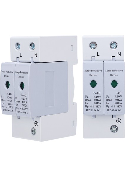 2 Adet Aşırı Gerilim Koruma Cihazı Antithunder Bileşen SUP240 2p 40KA 420V Ac (Yurt Dışından) modelleri