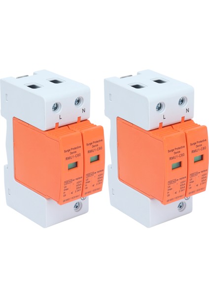 2 Adet Spd Aşırı Gerilim Koruma Cihazları Ac Parafudr Koruyucu Ev Devre Kesici 2p 420V RMU1-C6060KA Imaximum (Yurt Dışından) fiyatları