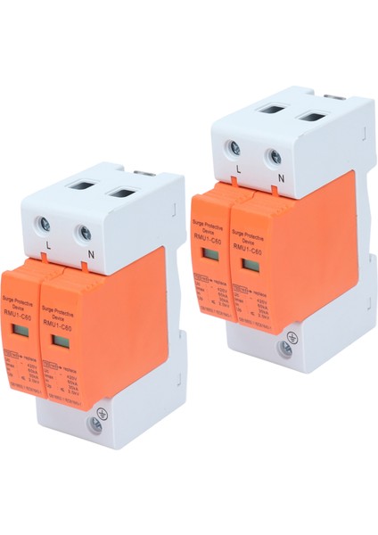 2 Adet Spd Aşırı Gerilim Koruma Cihazları Ac Parafudr Koruyucu Ev Devre Kesici 2p 420V RMU1-C6060KA Imaximum (Yurt Dışından) indirimleri