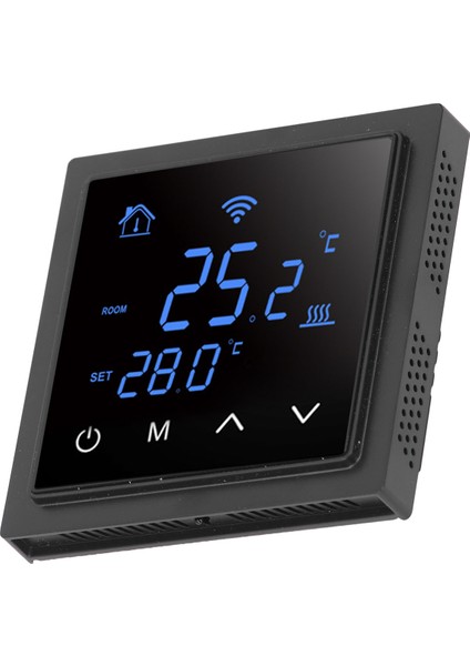 Zemin Isıtma Termostatı 16A Wifi Akıllı Elektrikli Zemin Altı Isıtma Termostatı Ses Fonksiyonu ile Ev Için AC85-250V Siyah (Yurt Dışından) modelleri