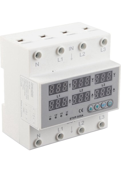 Ayarlanabilir Gerilim Akım Koruyucu 3 Fazlı Dijital Ekran Otomatik Kurtarma Gerilim Koruyucu Röle AC220 380V 63A 1-63A (Yurt Dışından) fiyatları