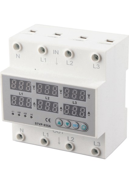 Ayarlanabilir Gerilim Akım Koruyucu 3 Fazlı Dijital Ekran Otomatik Kurtarma Gerilim Koruyucu Röle AC220 380V 63A 1-63A (Yurt Dışından) modelleri