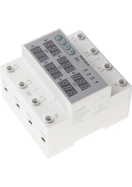 Ayarlanabilir Gerilim Akım Koruyucu 3 Fazlı Dijital Ekran Otomatik Kurtarma Gerilim Koruyucu Röle AC220 380V 63A 1-63A (Yurt Dışından) fırsatları