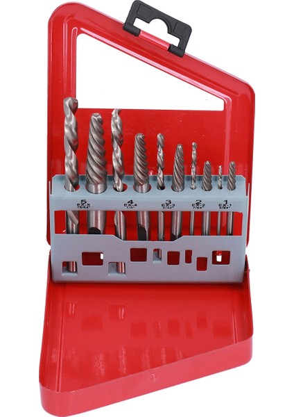 Vida Çıkarıcı Matkap Ucu Seti Sol El Kobalt Ingiliz Sistemi Cıvata Saplama Çıkarıcılarkırmızı Demir Kutu (Yurt Dışından)