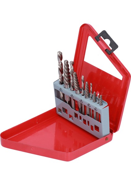 Vida Çıkarıcı Matkap Ucu Seti Sol El Kobalt Ingiliz Sistemi Cıvata Saplama Çıkarıcılarkırmızı Demir Kutu (Yurt Dışından) fırsatları