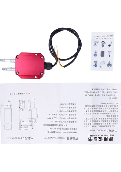 Rüzgar Basınç Vericisi Kırmızı Mikro Diferansiyel Sensör Kazan Kömür Madeni DC24V0-10KPA (Yurt Dışından)
