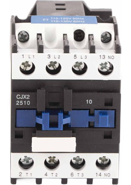 AC110V Kontaktör 3 Kutuplu Normalde Açık Kontaktör Gümüş Kontak Dın Ray Montajı Cjx2 2510 (Yurt Dışından)