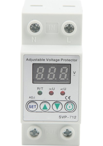 Aşırı Düşük Gerilim Koruyucu Voltaj Koruyucu Cihaz Ayarlanabilir Otomatik Gecikme Sıfırlama 220V (Yurt Dışından)