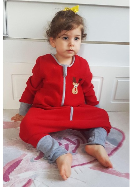 Nakışlı, Uzun Kollu, Oeko-Tex Mikro Polar, Bebek Çocuk Uyku Tulumu, Unisex, Tog 2 (7-10YAŞ)