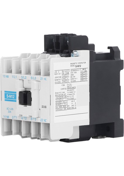 Ac Kontaktör Yüksek Hassasiyetli Endüstriyel Elektrik Manyetik 20A 3 Kutuplu Abs Anahtarı 110V (Yurt Dışından)