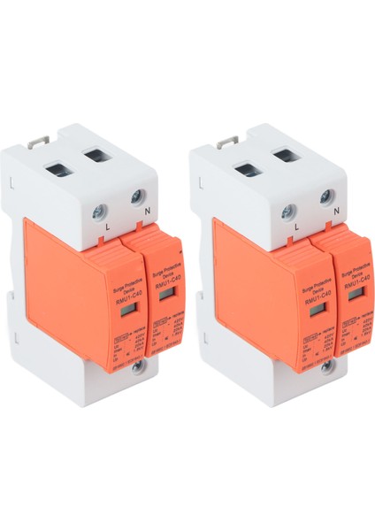 2 Adet Spd Aşırı Gerilim Koruma Cihazları Ac Parafudr Koruyucu Ev Devre Kesici 2p 420V RMU1‑C40 (Yurt Dışından) fırsatları