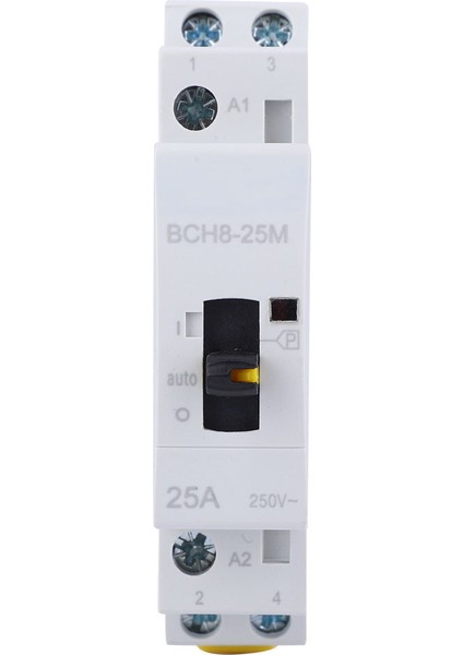 Ev Tipi Ac Kontaktör Anahtarı BCH8-25M Manuel Fonksiyonlu 2P25A 24V2NO (Yurt Dışından)
