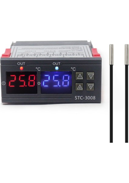 Dijital Ekran Sıcaklık Kontrol Cihazı Mikrobilgisayar Akıllı Çift Kontrol Ayarlanabilir Anahtar 24V (Yurt Dışından) modelleri