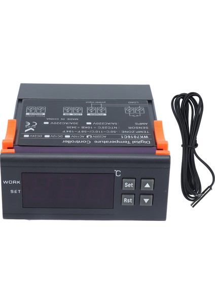 Dijital Sıcaklık Kontrol Cihazı Sıcaklık Kontrol Termostatı LCD Ekranlı Prob AC220V/5A (Yurt Dışından)
