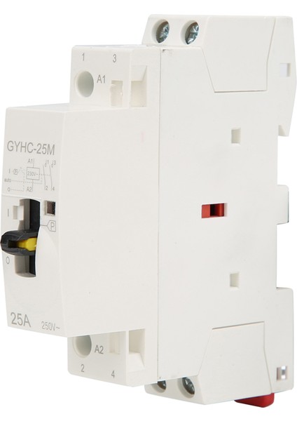2p 25A 220V 50Hz Dın Raylı Ev Tipi Ac Kontaktörü Manuel Kontrol Anahtarı ile (Yurt Dışından)
