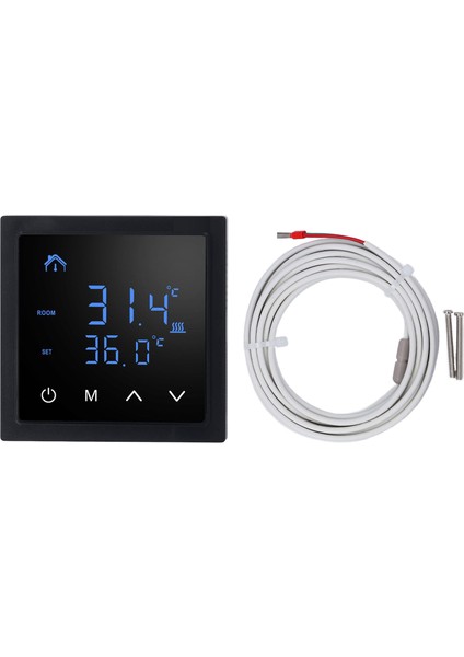 Elektrikli Yerden Isıtma Termostatı LED Ekran Yüksek Doğruluk Yanlış Temas Önleyici Sıcaklık Kontrol Cihazı 16A AC85V‑250V (Yurt Dışından)