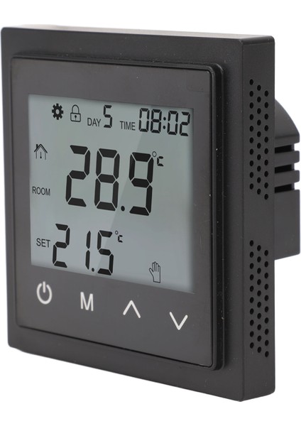 Ev Isıtma Sistemi Termostatı LED Dokunmatik Ekranlı Zemin Isıtma Sıcaklık Kontrol Cihazı AC85V‑250V 16A Siyah (Yurt Dışından) fiyatları