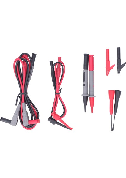 10 Adet Multimetre Test Kablosu Timsah Klips Iğne Probu Bağlantı Kablosu Test Kancası 1000V 10A (Yurt Dışından)