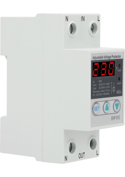 Aşırı Gerilim Koruyucusu Ayarlanabilir Kurtarma Koruyucu Röle Voltmetre SVP‑912 (Yurt Dışından) modelleri