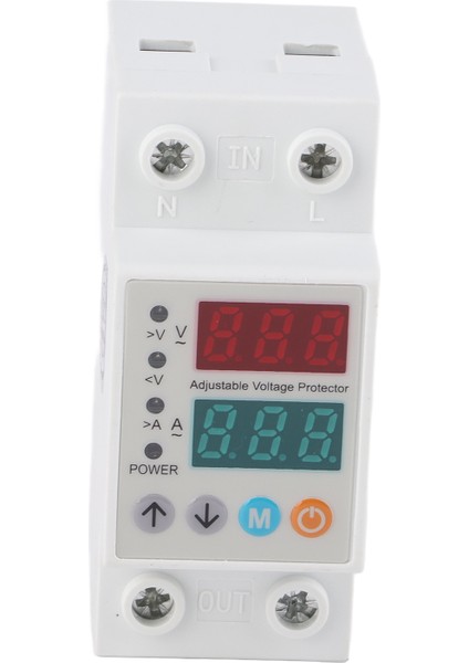 Aşırı Düşük Gerilim Koruma Cihazı Dijital Ekran Otomatik Kurtarma Ayarlanabilir Koruyucu Dın Ray Montajı 80A 2p (Yurt Dışından)