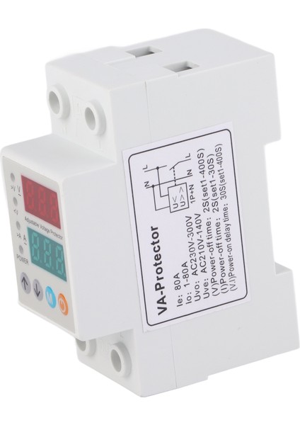 Aşırı Düşük Gerilim Koruma Cihazı Dijital Ekran Otomatik Kurtarma Ayarlanabilir Koruyucu Dın Ray Montajı 80A 2p (Yurt Dışından) fiyatları