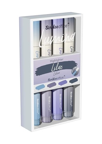 Lumina Fosforlu Kalem Lilac, 4'lü Set, Lilac