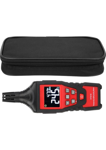 Sıcaklık Nem Ölçer Dijital Yüksek Doğruluk Hassasiyet Taşınabilir Çift LCD Ekran HT618 (Yurt Dışından)