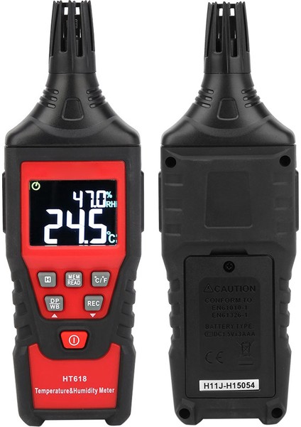Sıcaklık Nem Ölçer Dijital Yüksek Doğruluk Hassasiyet Taşınabilir Çift LCD Ekran HT618 (Yurt Dışından) fiyatları