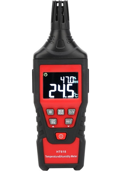 Sıcaklık Nem Ölçer Dijital Yüksek Doğruluk Hassasiyet Taşınabilir Çift LCD Ekran HT618 (Yurt Dışından) modelleri